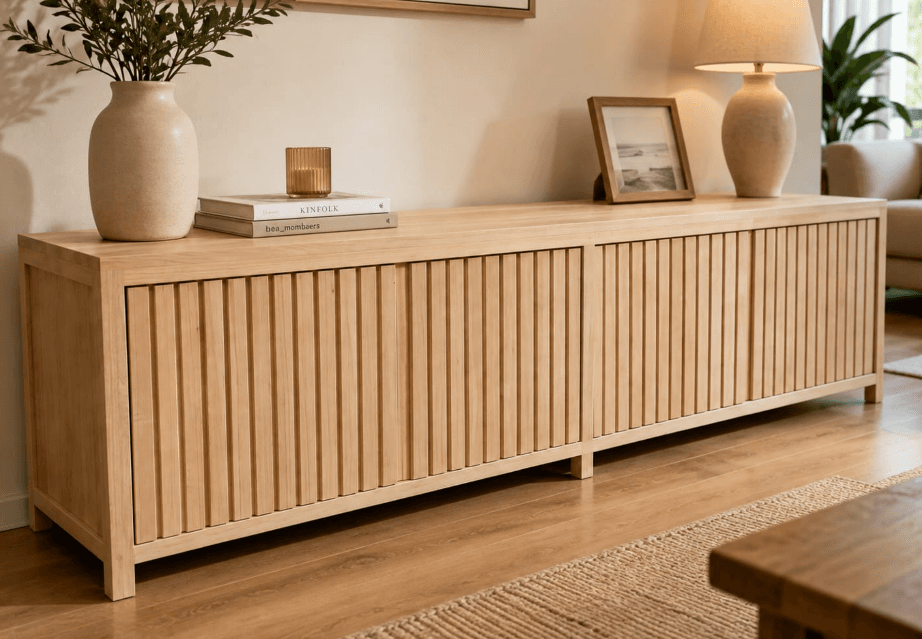 Buffet listonado de madera