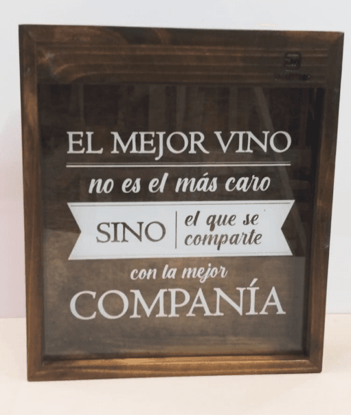 Caja para corchos · El mejor vino se comparte