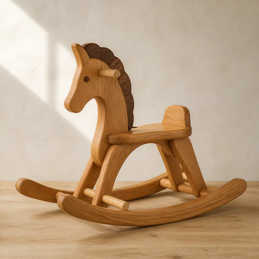 Caballito mecedor de madera