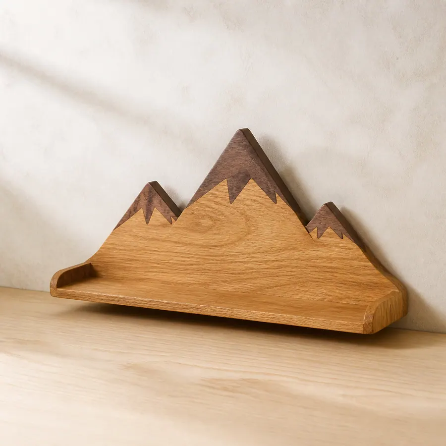 Repisa de madera Montaña