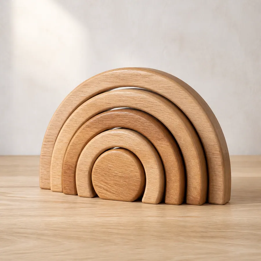 Set apilable de madera
