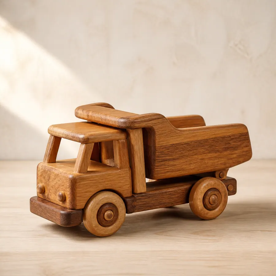 Camión de madera artesanal